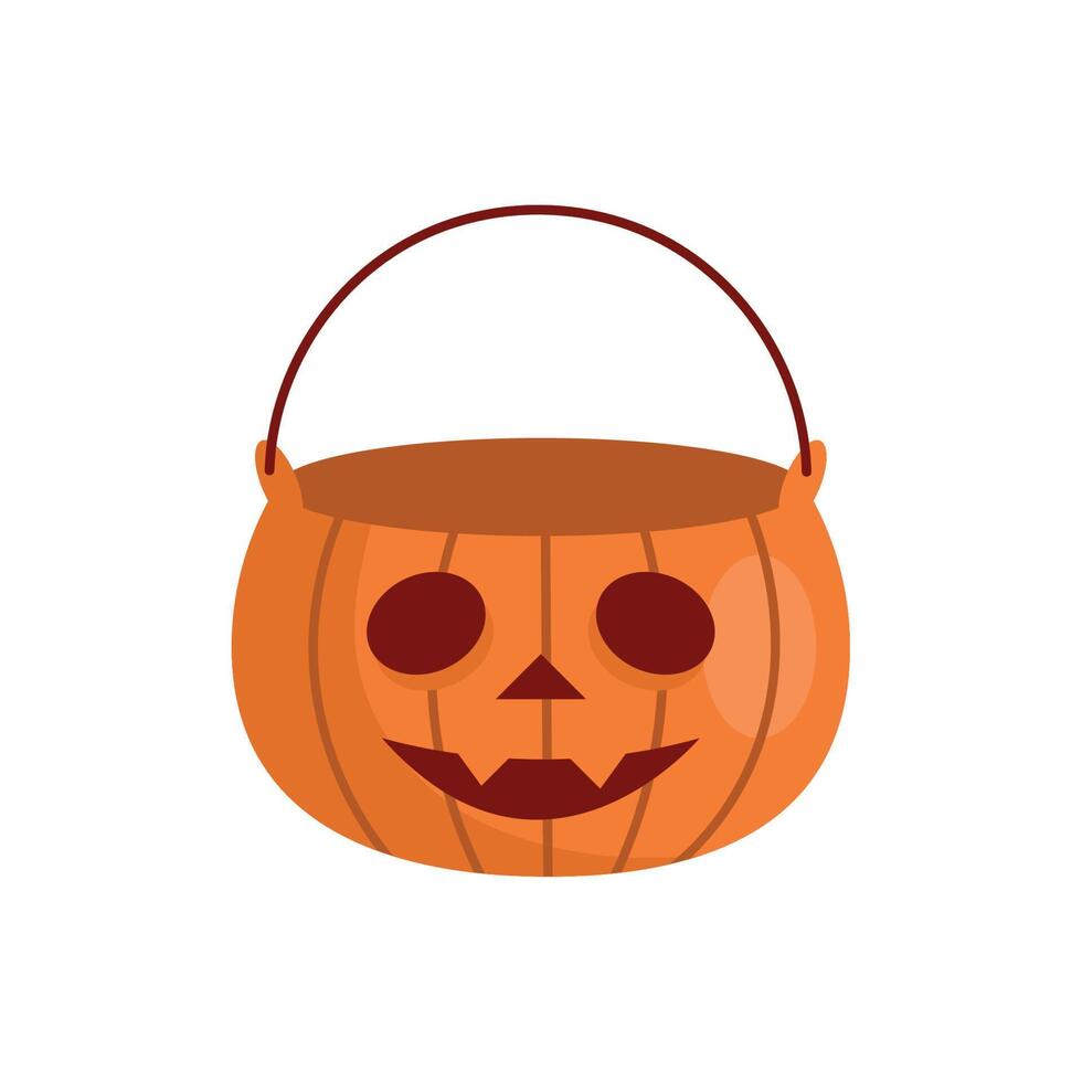 halloween pompoen snoepjes pot vector