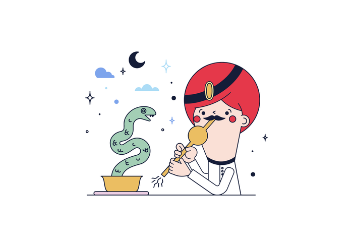 Gratis Snake Enchanter Vector