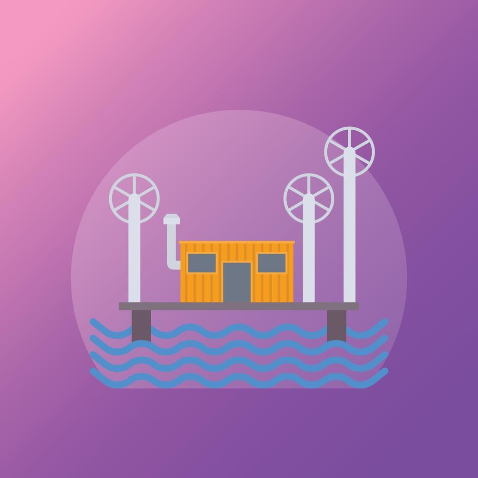 modieus water turbine vector