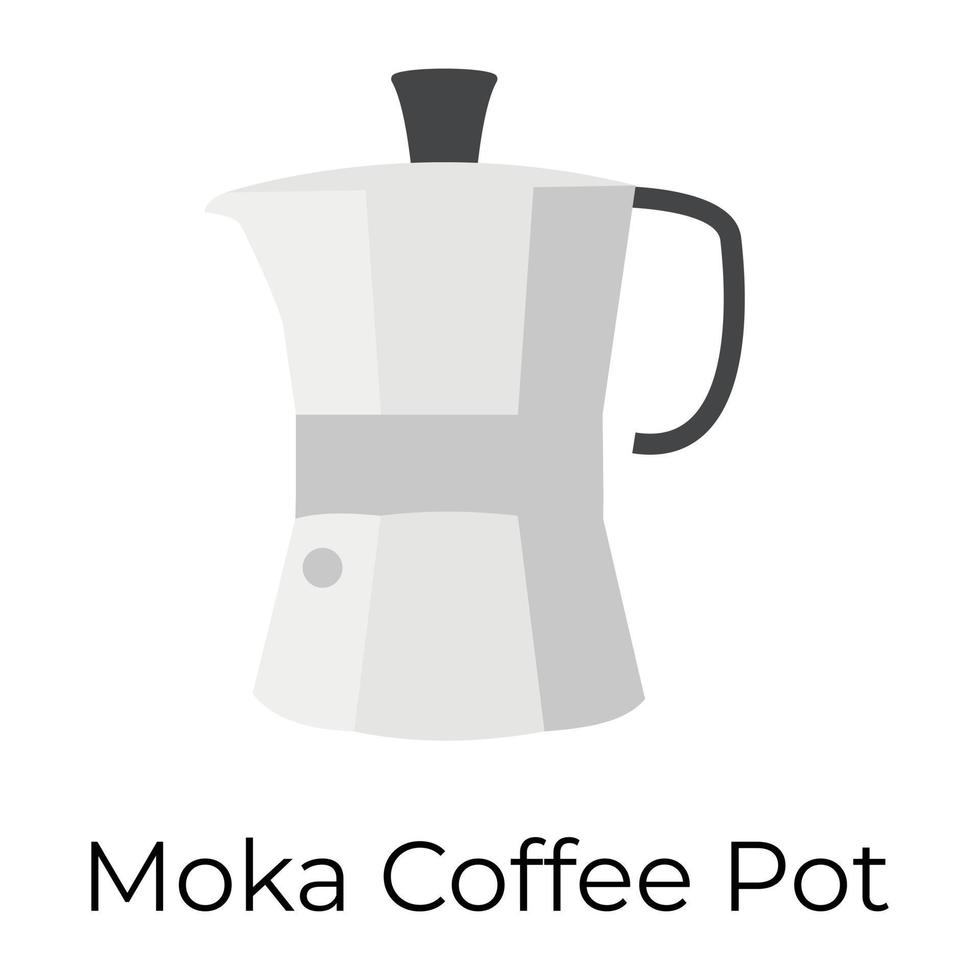 mokka koffie pot vector