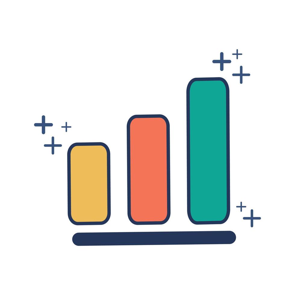 winst financieel icoon vector illustratie glyph stijl ontwerp met kleur en plus teken. geïsoleerd Aan wit achtergrond.