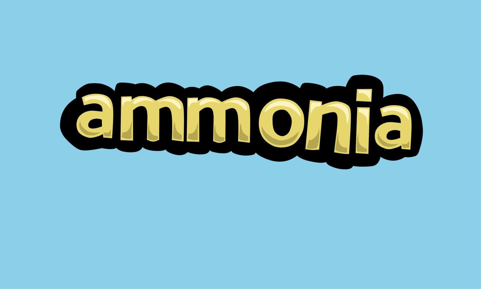 ammoniak schrijven vector ontwerp Aan een blauw achtergrond