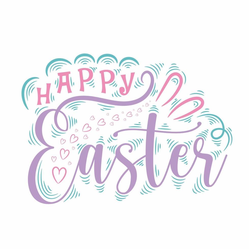 gelukkig Pasen, mooi Pasen viering met mooi vector ontwerp