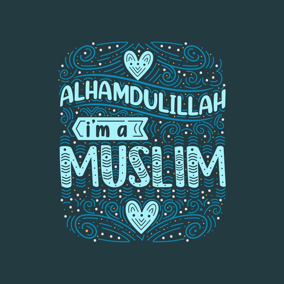 Ramadan opladen uw Ik ben een- moslim religie heilig maand typografie. vector