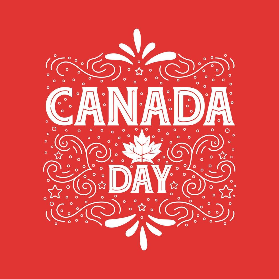 Canada dag, typografie groeten kaart voor Canada dag vector