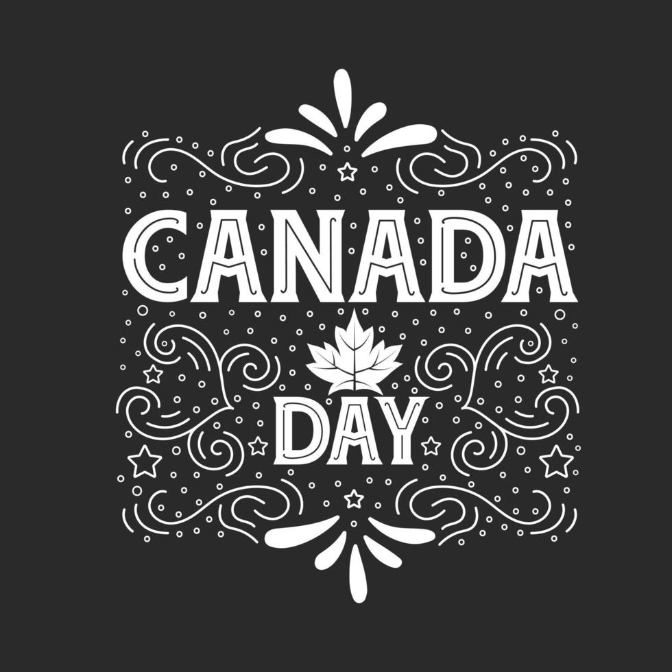 Canada dag, typografie groeten kaart voor Canada dag vector