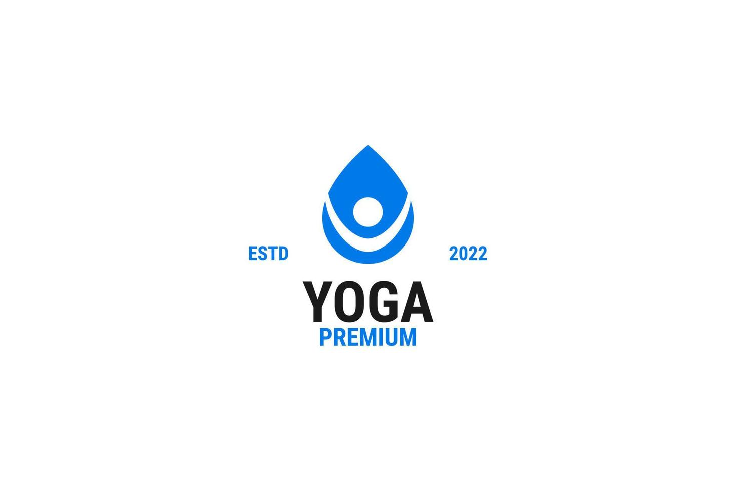 laten vallen water yoga logo ontwerp vector illustratie