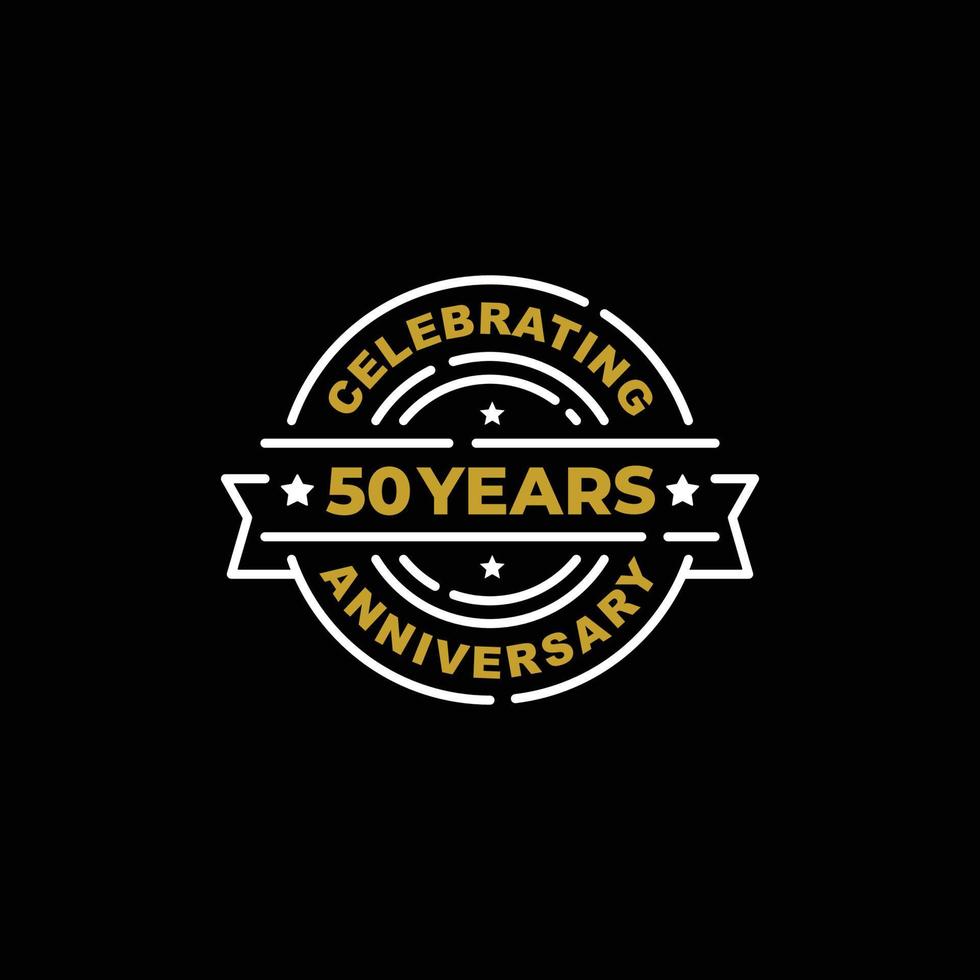 50 jaren verjaardag vieren logo vector
