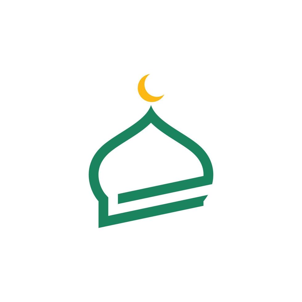 Islamitisch moskee logo vector sjabloon