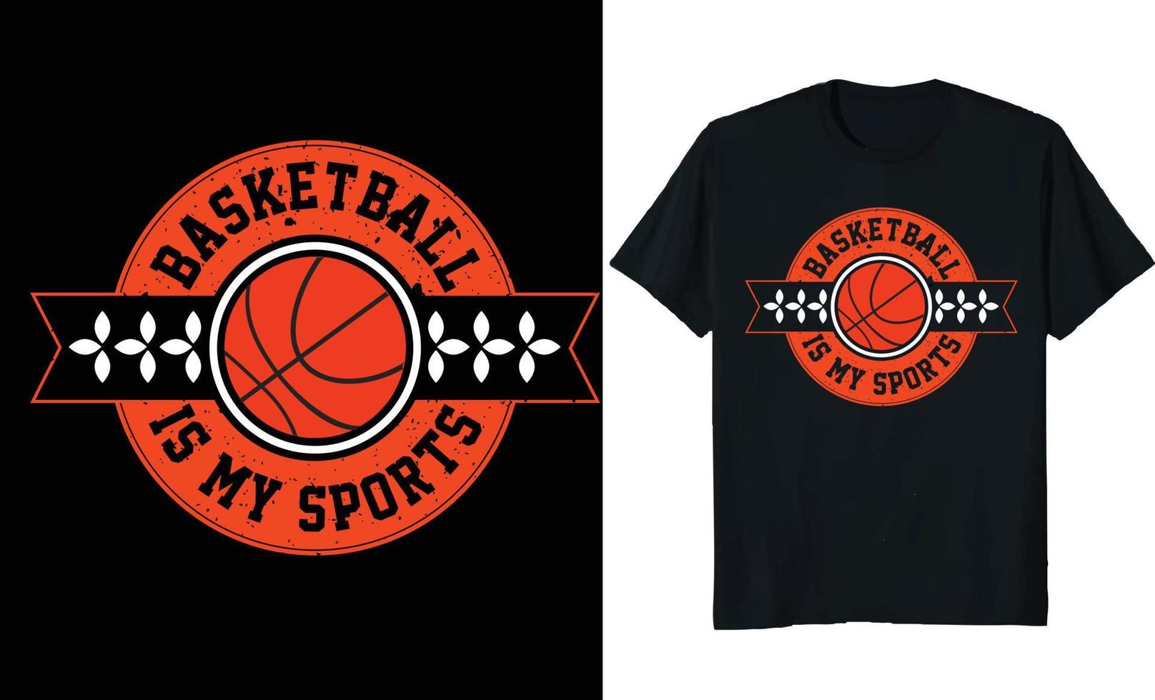 basketbal t overhemd ontwerp vector