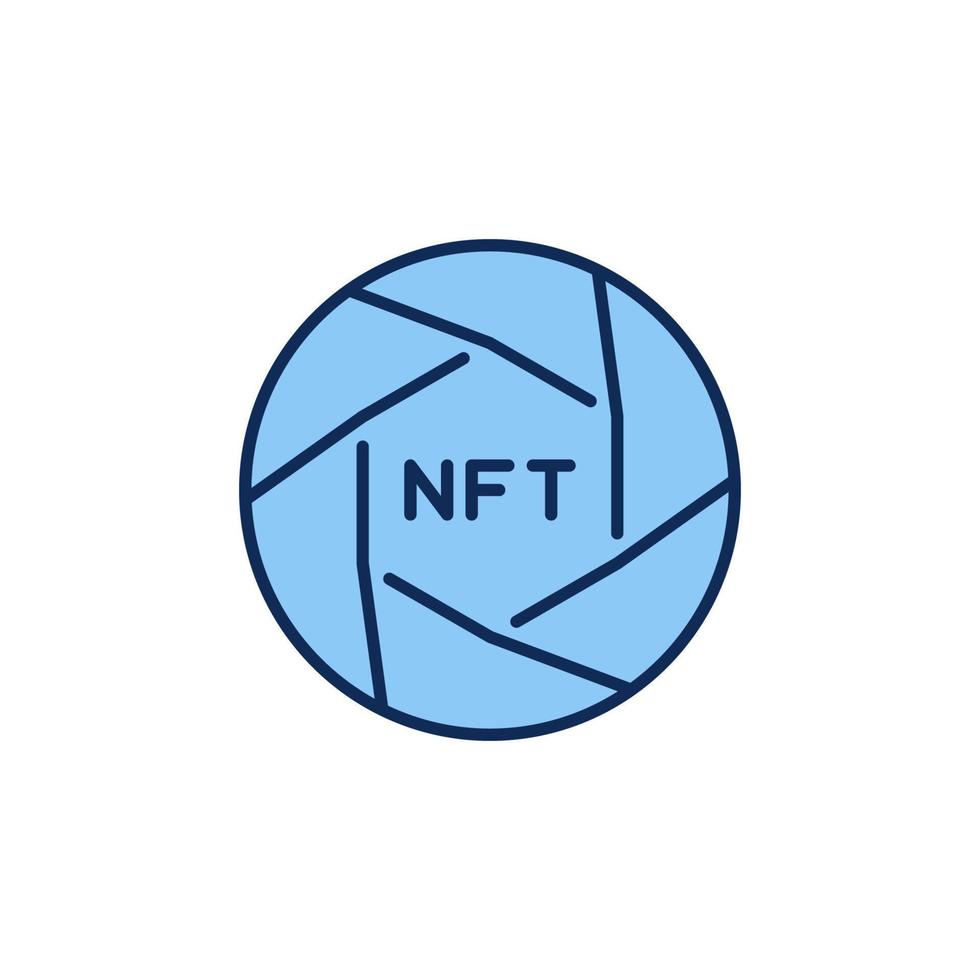 nft binnen Luik vector gekleurde icoon - niet-fungible token symbool