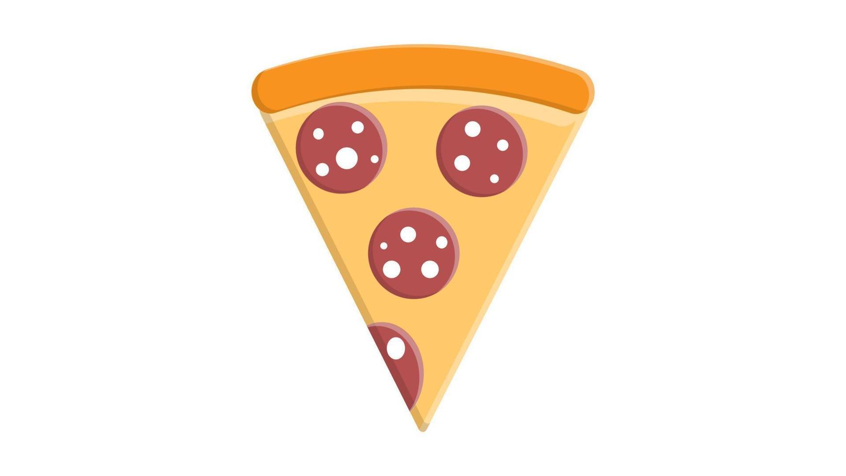 plak van Italiaans peperoni pizza Aan wit achtergrond, top visie vector