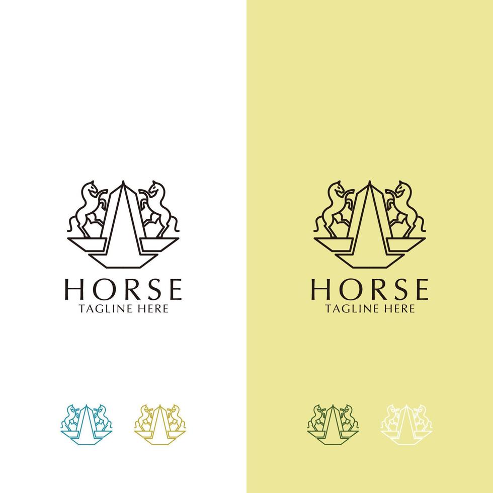 paard logo pictogram ontwerpsjabloon vector