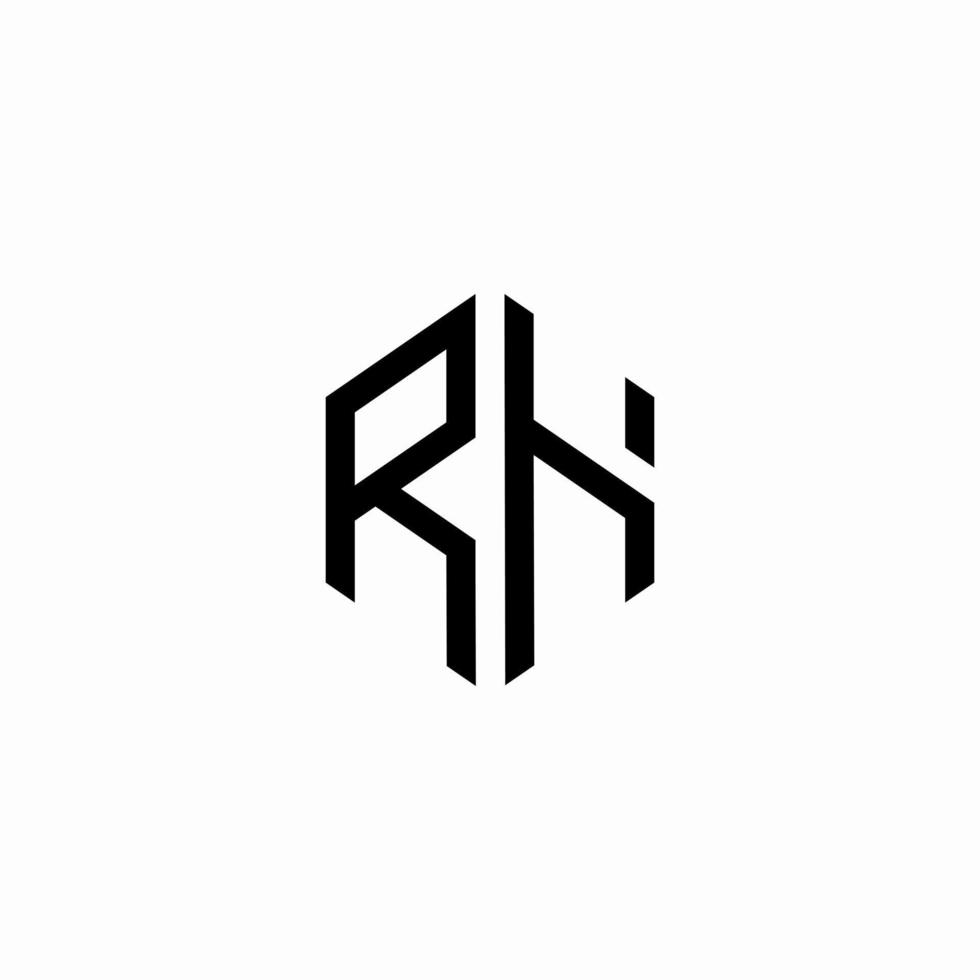 rh eerste monogram vector icoon illustratie