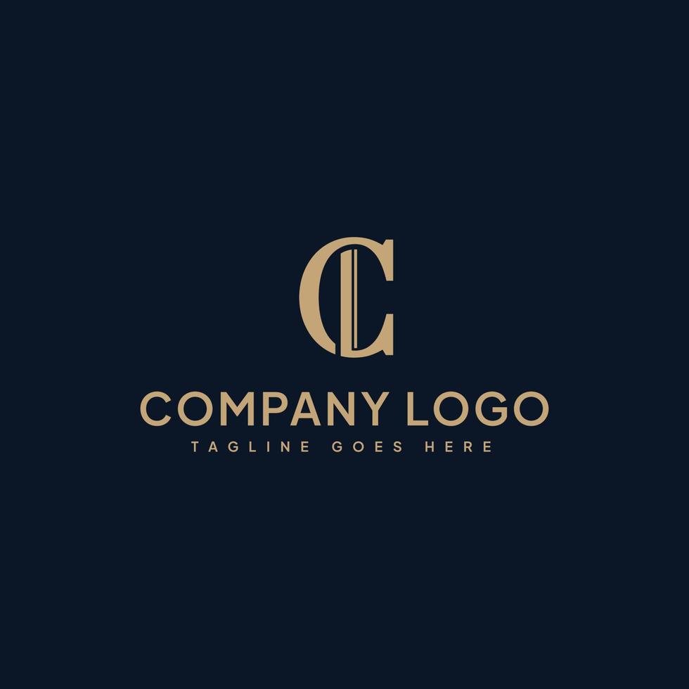 brief c l logo ontwerpen vector