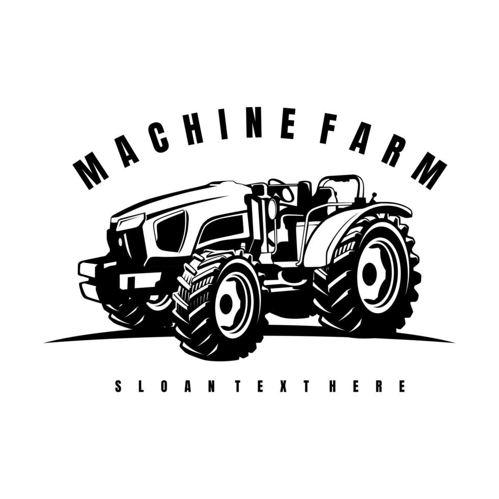 machine boerderij logo pictogram ontwerp vector