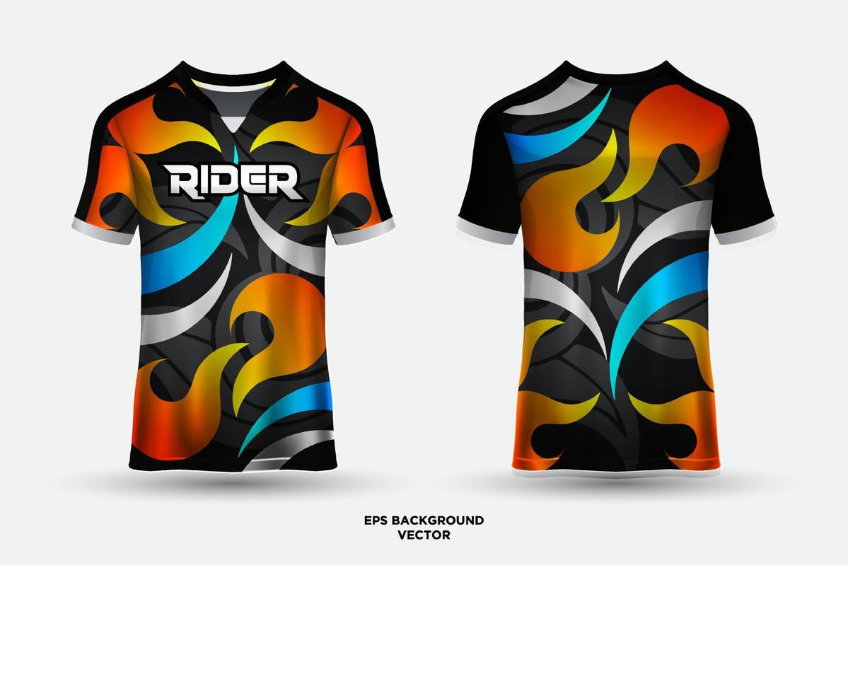 fantastisch golvend Jersey ontwerp geschikt voor sport, racen, voetbal, gaming en e sport- vector