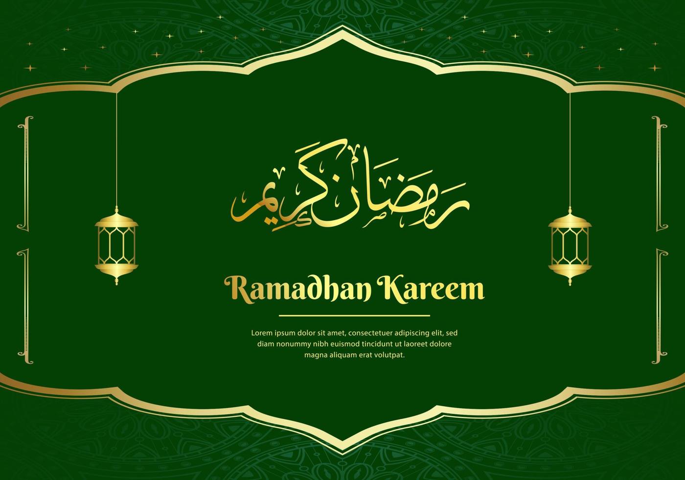 Ramadan kareem Islamitisch achtergrond hangende lantaarns vector