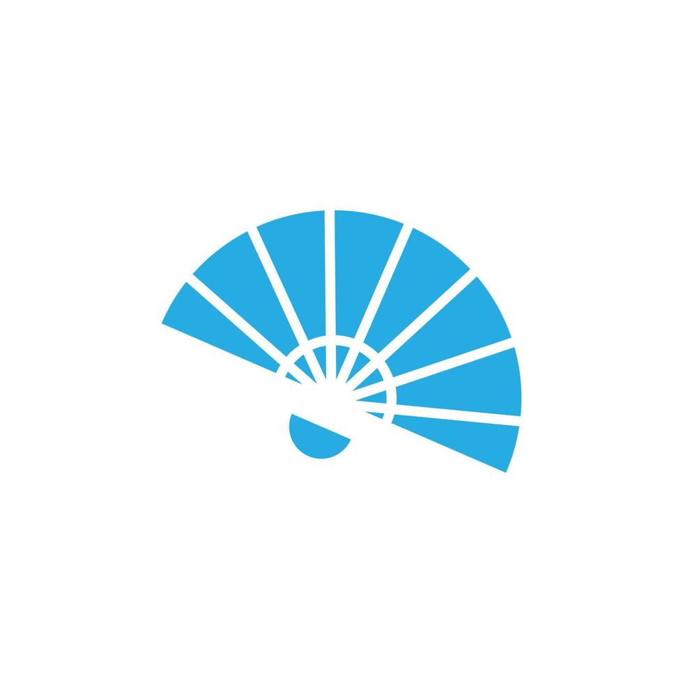 eps10 blauw vector handheld of Chinese ventilator solide icoon geïsoleerd Aan wit achtergrond. vouwen tessen souvenir symbool in een gemakkelijk vlak modieus modern stijl voor uw website ontwerp, logo, en mobiel app