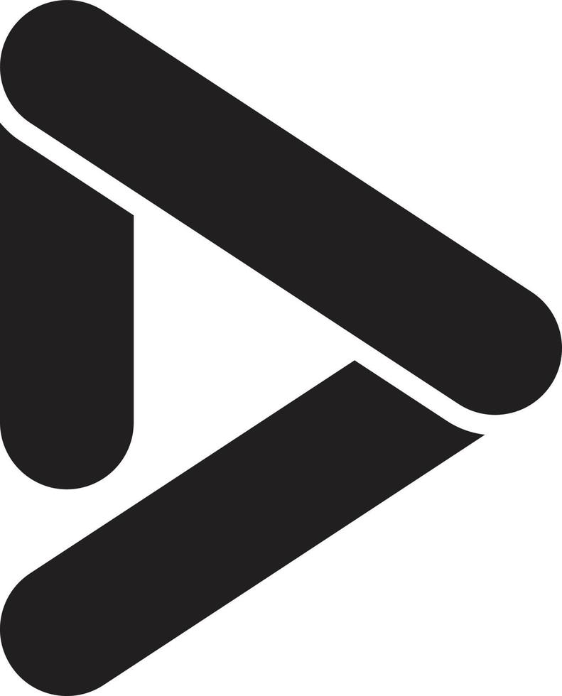 abstract Speel knop logo illustratie in modieus en minimaal stijl vector