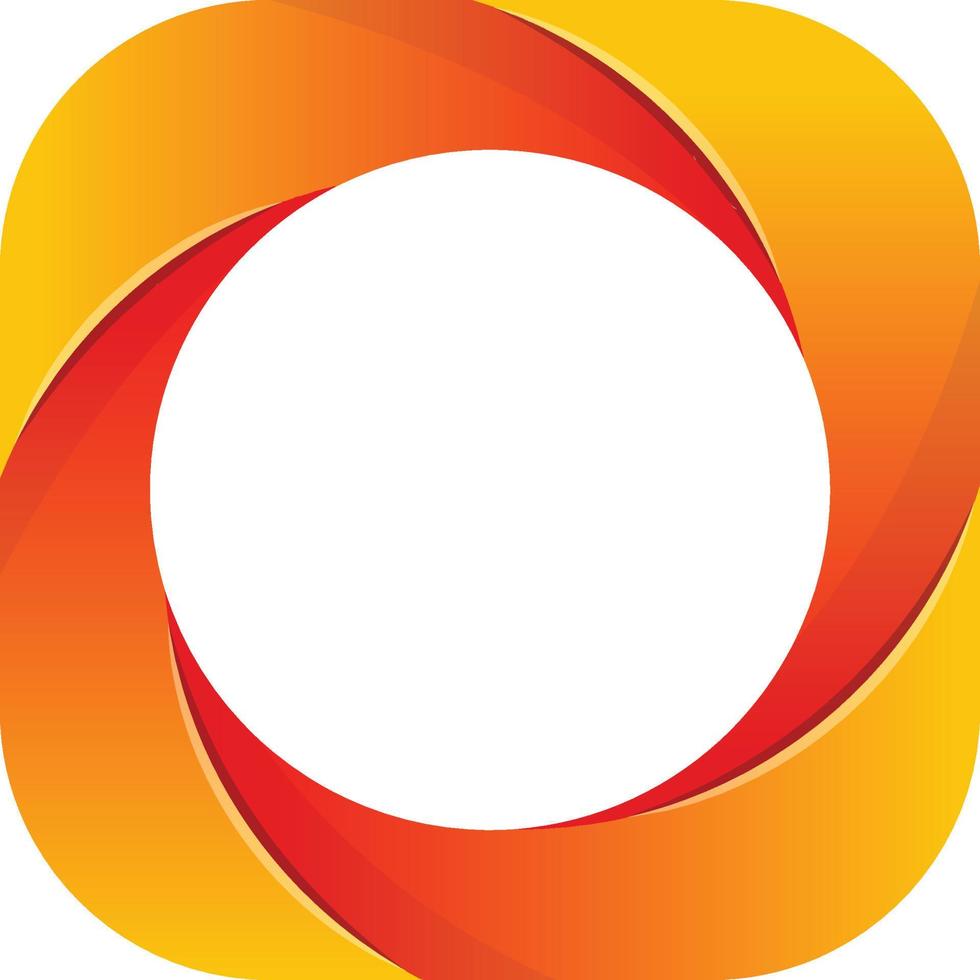 abstract plein logo met cirkel illustratie in modieus en minimaal stijl vector