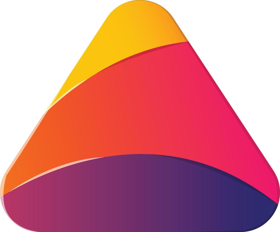 abstract piramide driehoek logo illustratie in modieus en minimaal stijl vector