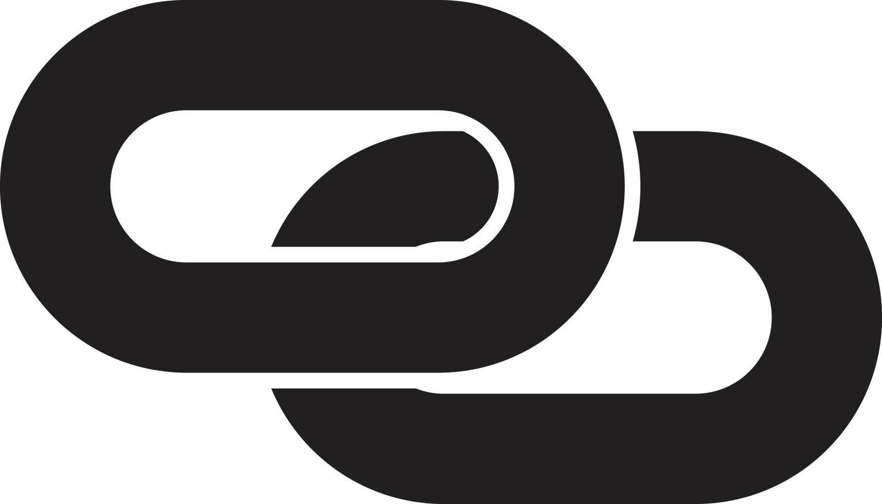 abstract koppeling logo illustratie in modieus en minimaal stijl vector