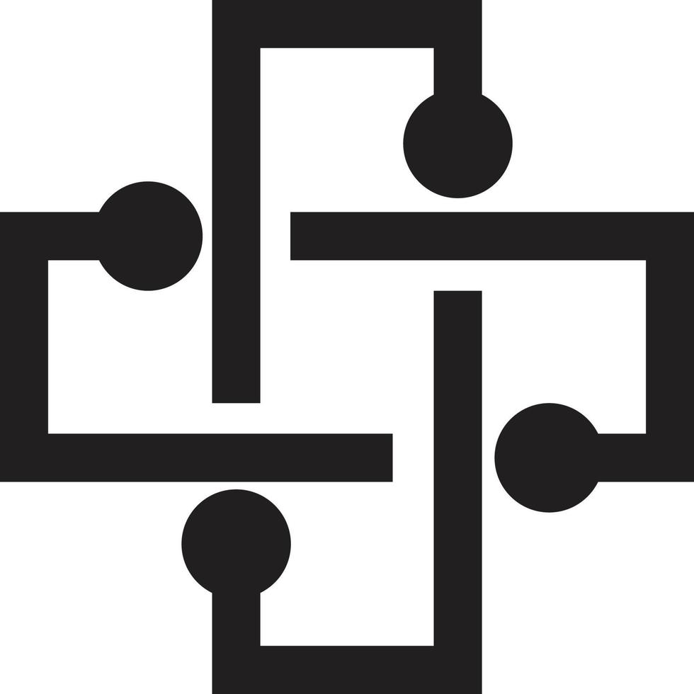 abstract verbinding logo illustratie in modieus en minimaal stijl vector