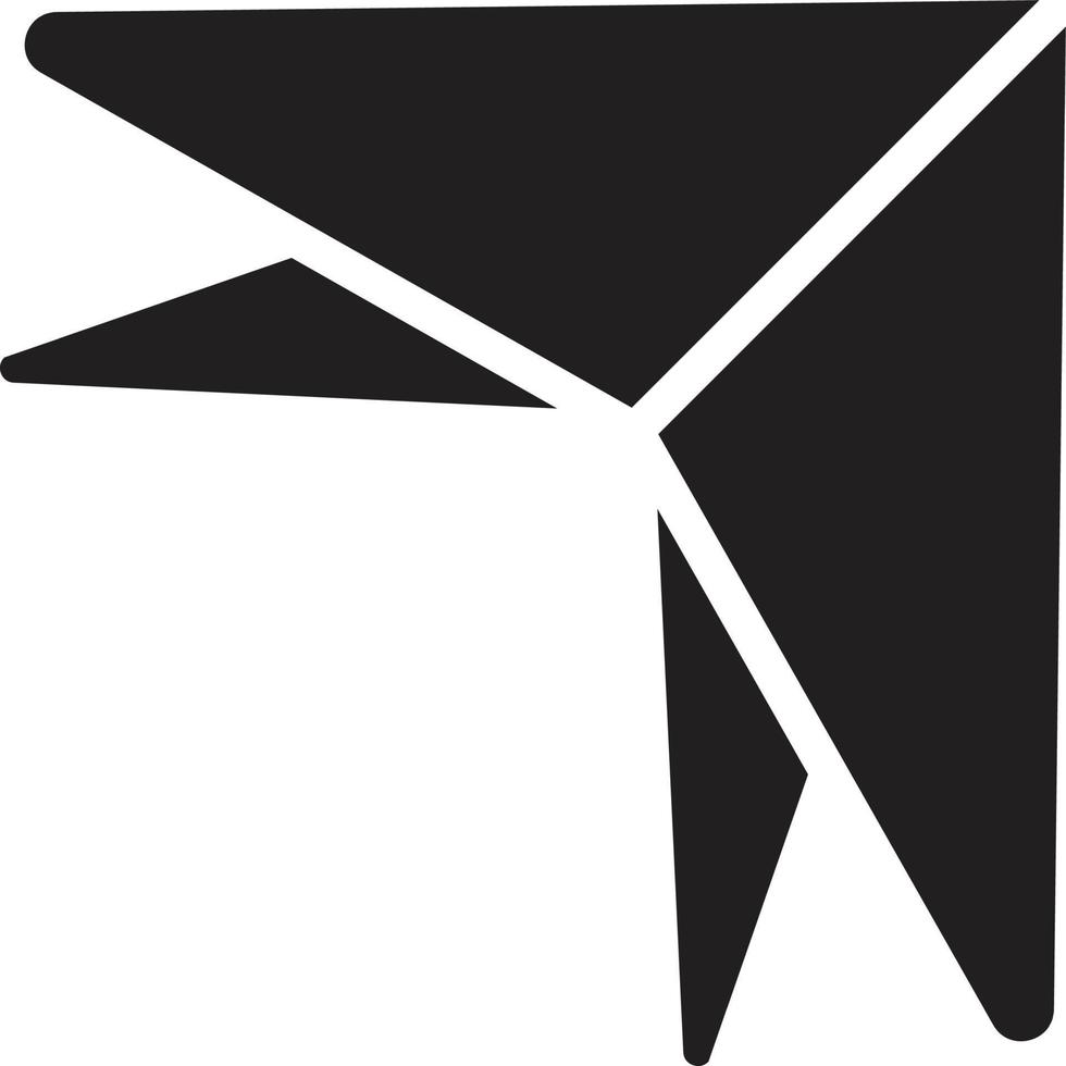 abstract vleugel driehoek logo illustratie in modieus en minimaal stijl vector