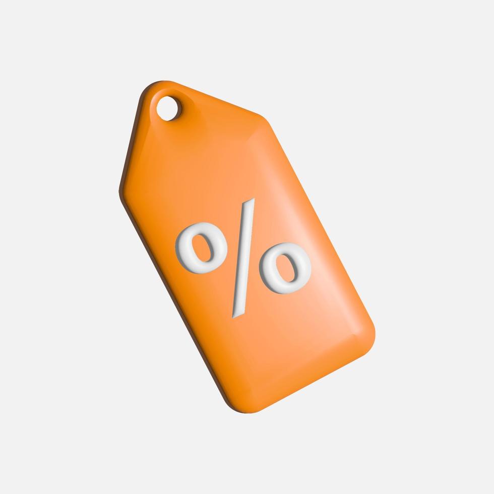 3d uitverkoop sticker. korting coupon met percentage. vector voorraad illustratie.