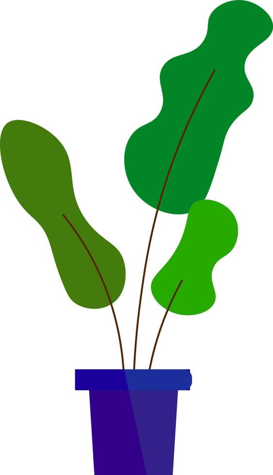 groen plant, illustratie, vector Aan wit achtergrond.