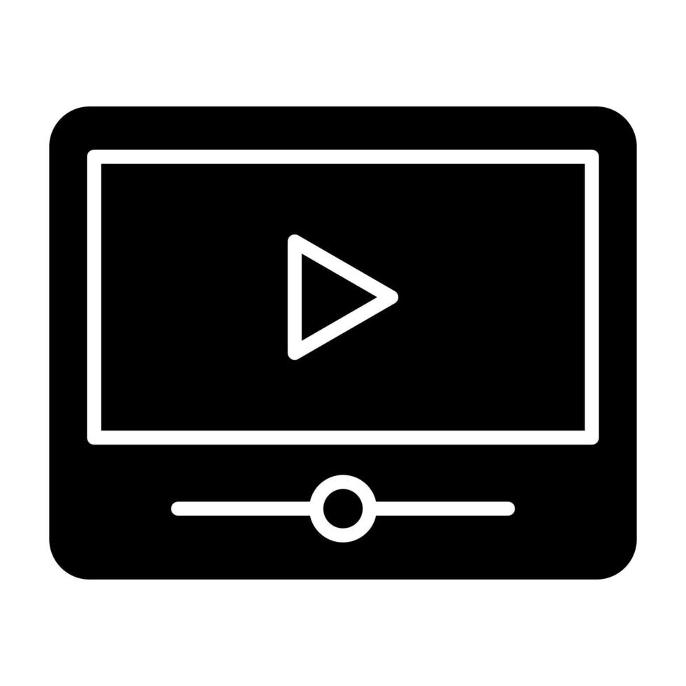 pictogramstijl videospeler vector