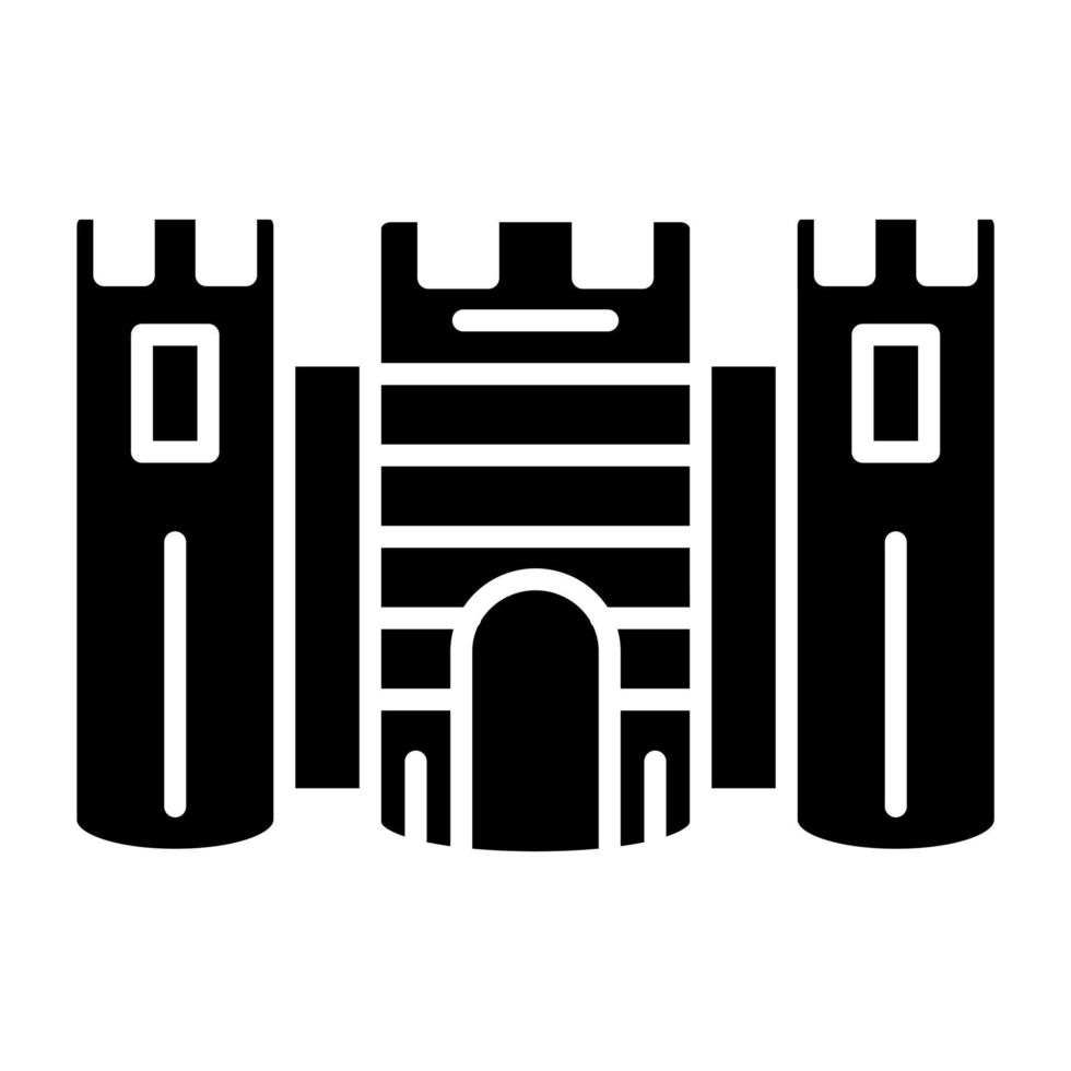 kasteel pictogramstijl vector