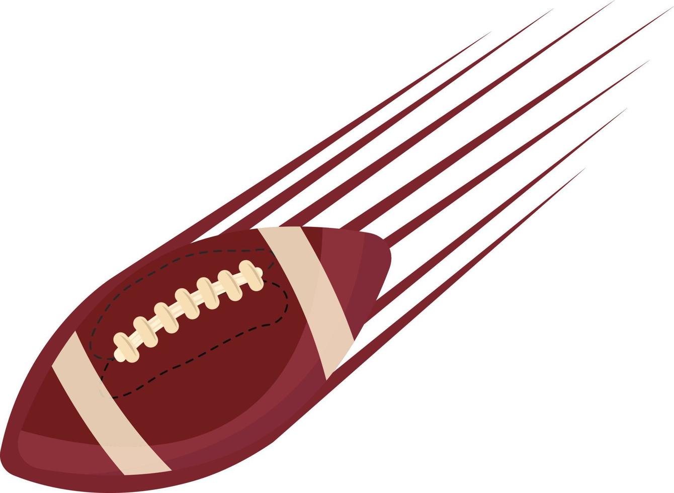 rugby bal in de lucht, illustratie, vector Aan wit achtergrond