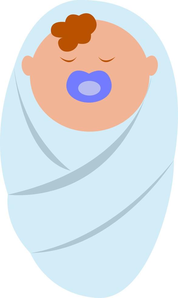 baby, illustratie, vector Aan wit achtergrond.