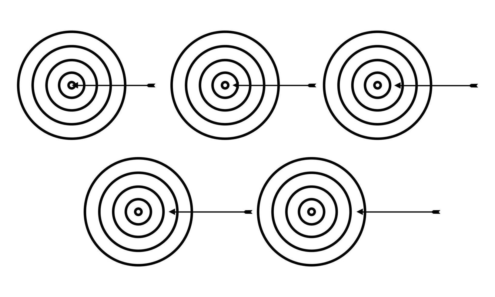 illustratie van pijlen en doelen vector