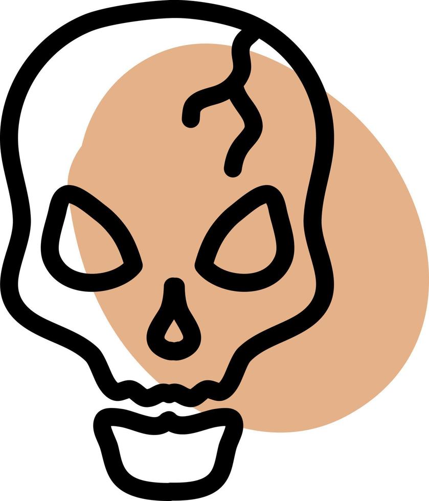 halloween schedel, illustratie, vector, Aan een wit achtergrond. vector