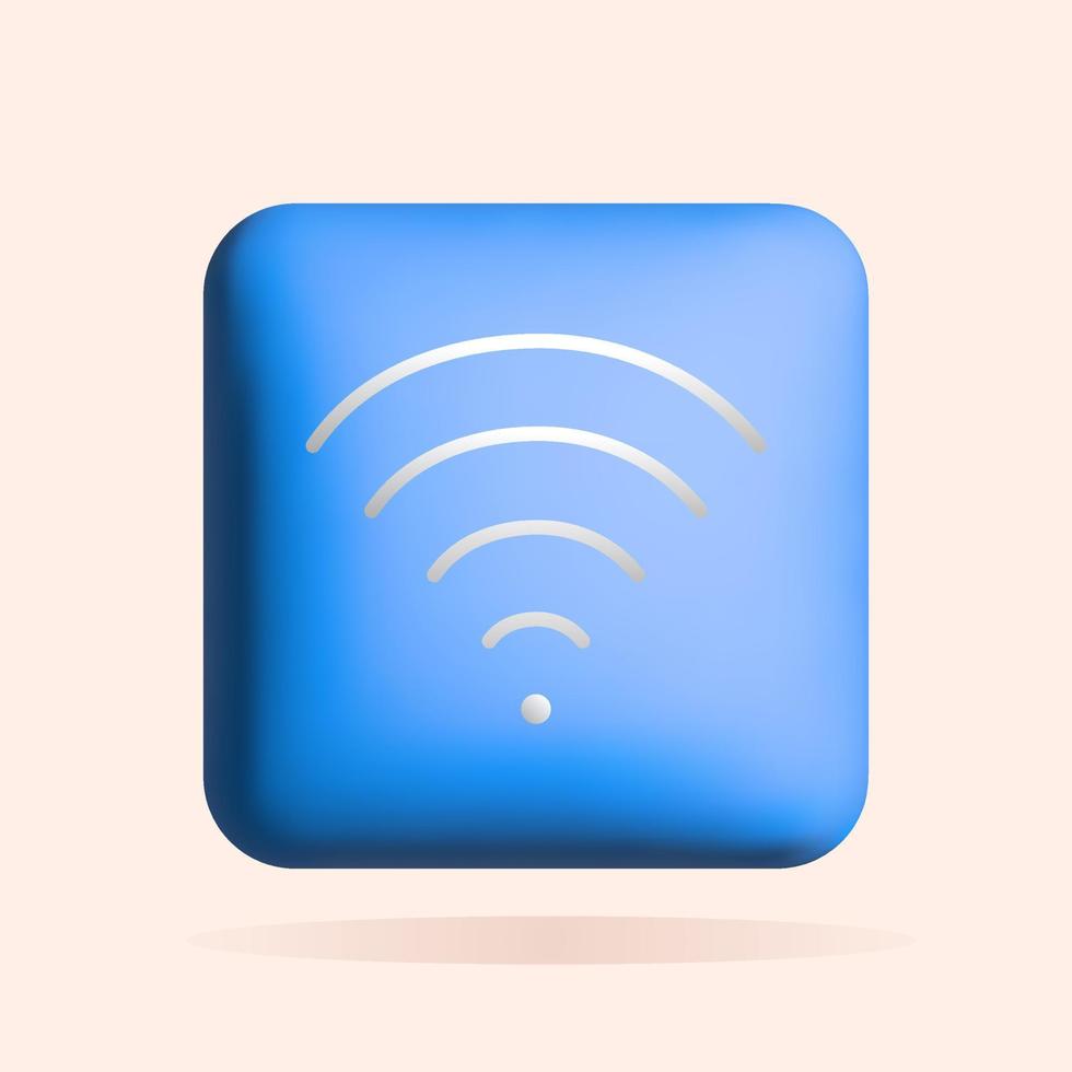 3d Wifi, internet icoon ontwerp. sociaal media afzet concept. vector geven illustratie