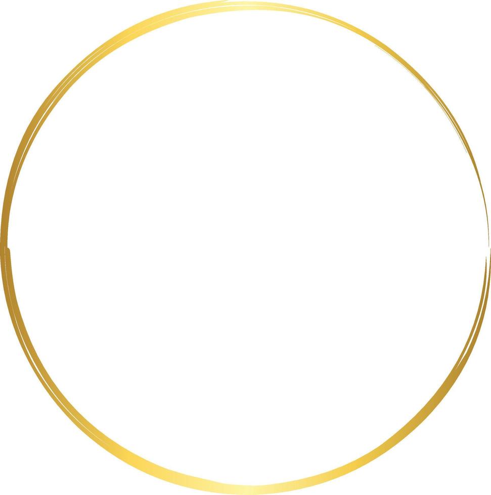 cirkel goud borstel beroerte ontwerp element vector