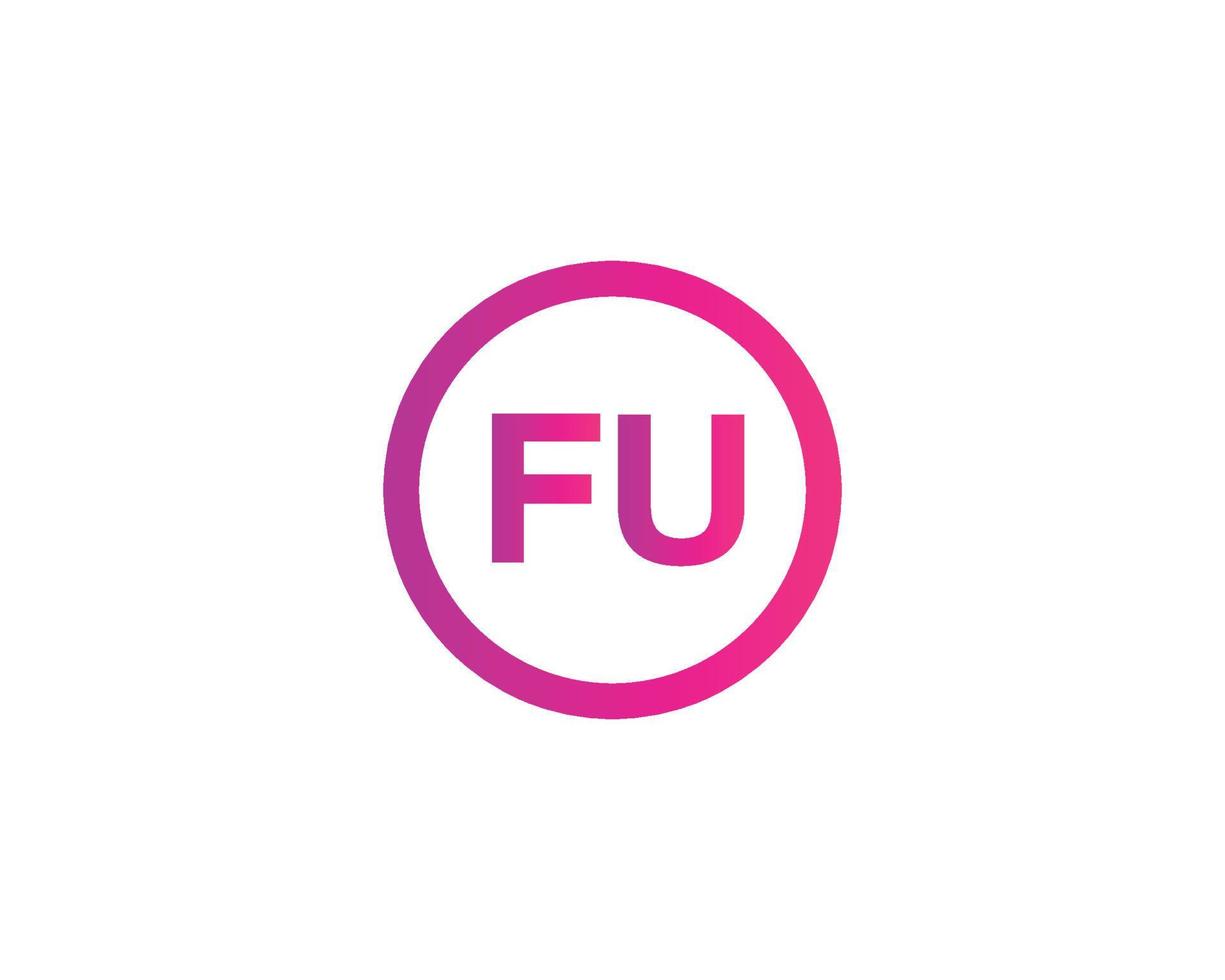 fu uf logo ontwerp vector sjabloon