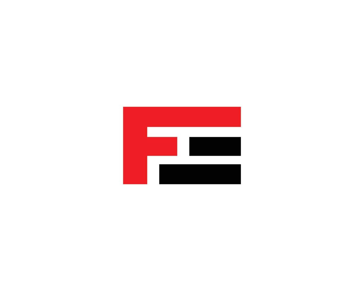 fe ef logo ontwerp vector sjabloon