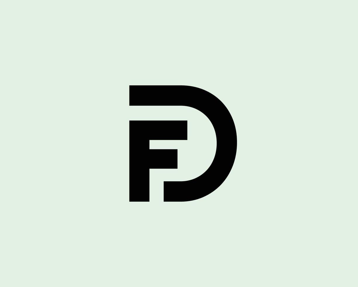 fd df logo ontwerp vector sjabloon