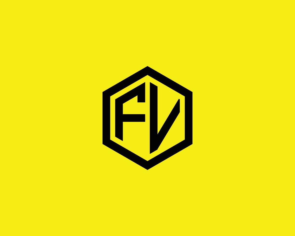 fv vf logo ontwerp vector sjabloon