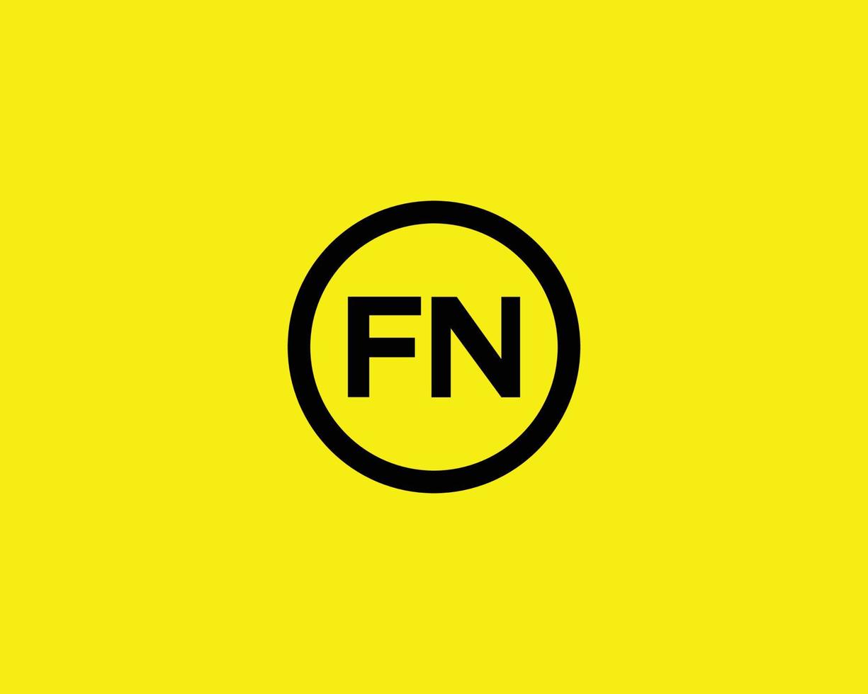 fn nf logo ontwerp vector sjabloon