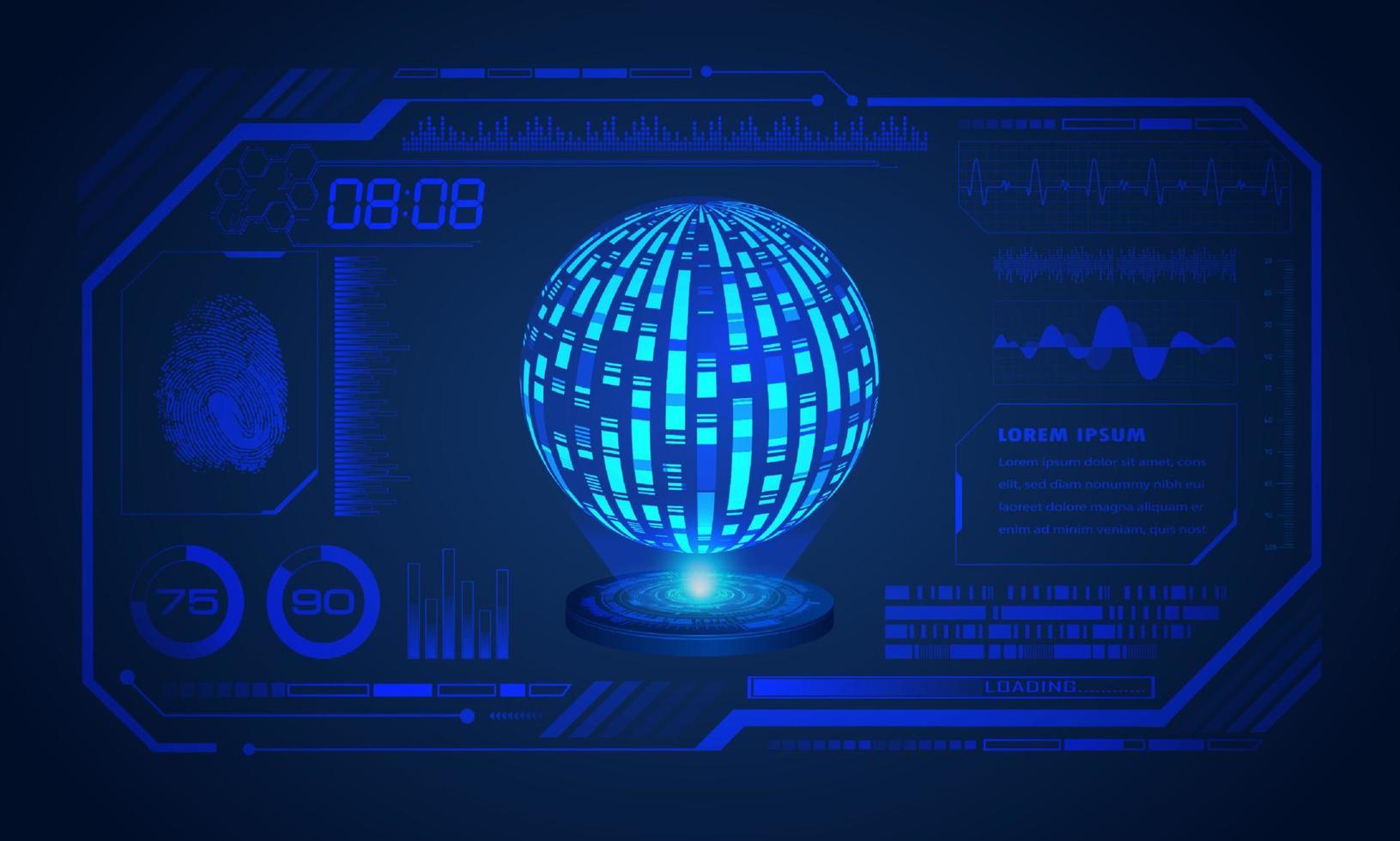 modern hud technologie scherm achtergrond vector