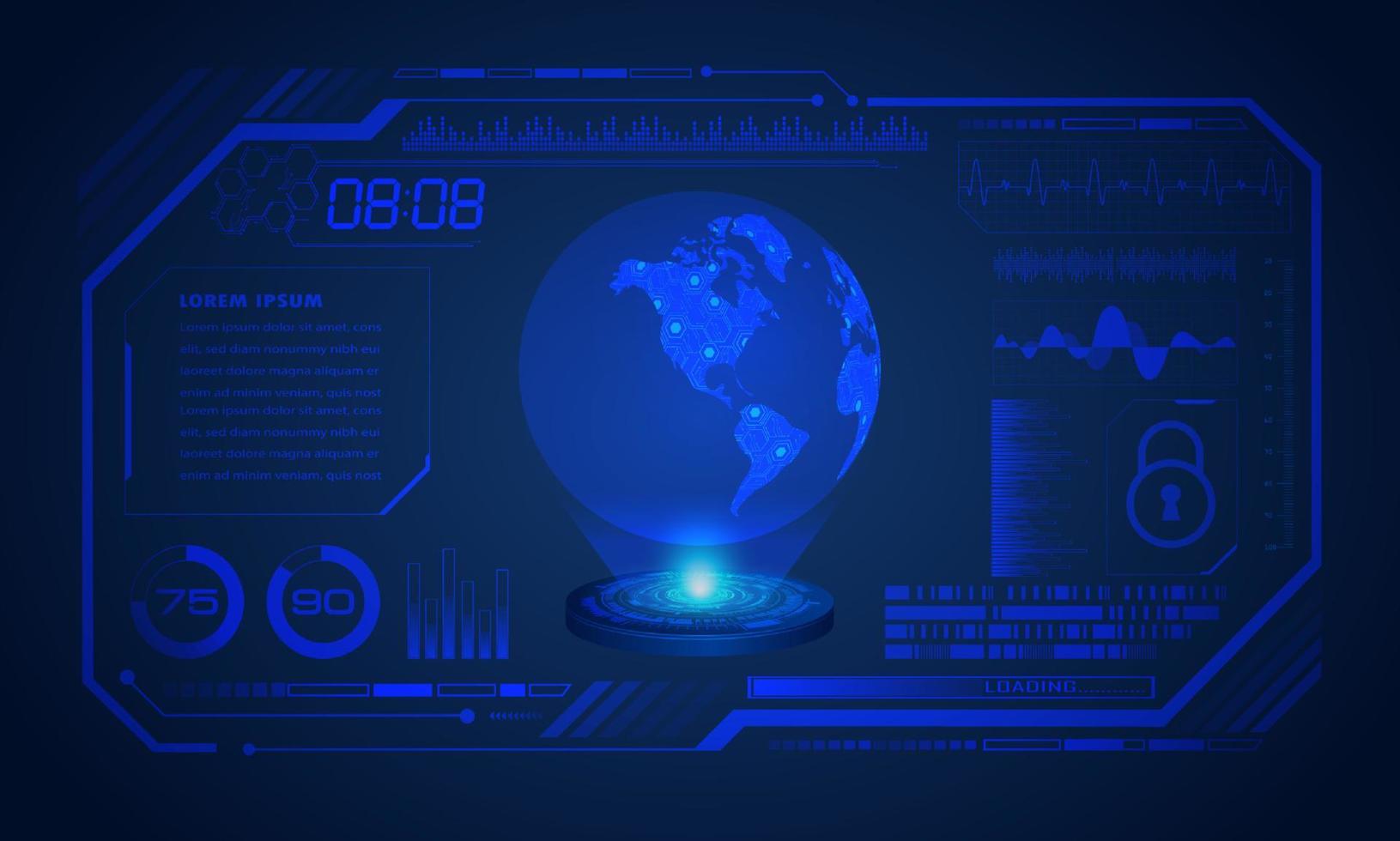 modern hud technologie scherm achtergrond vector