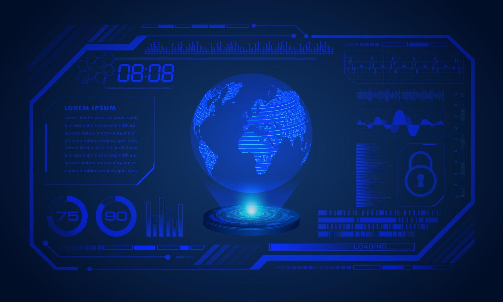 modern hud technologie scherm achtergrond vector