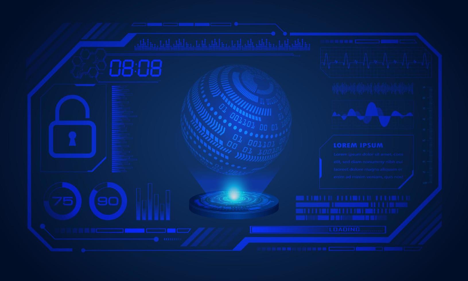 modern hud technologie scherm achtergrond vector