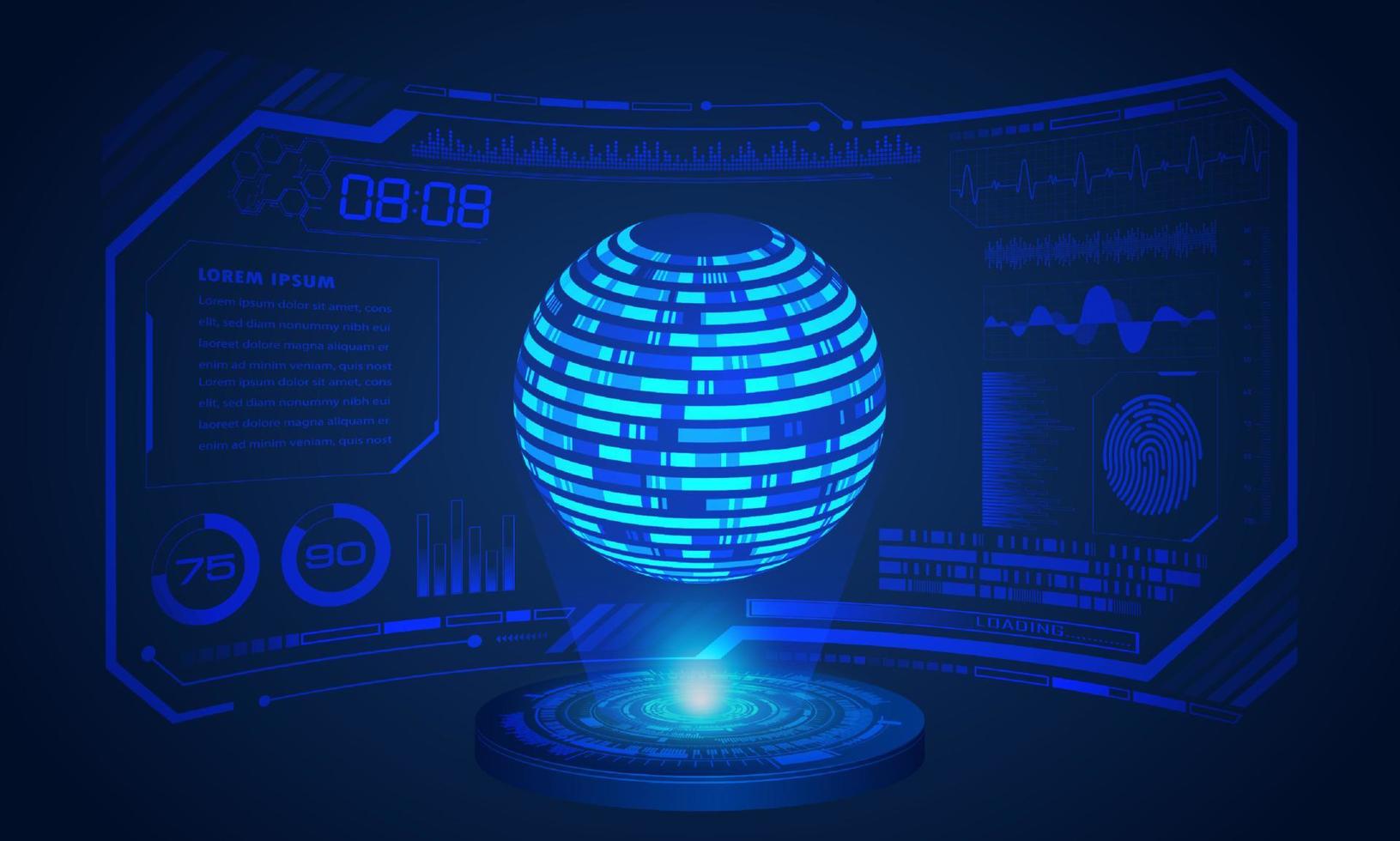 modern hud technologie scherm achtergrond vector