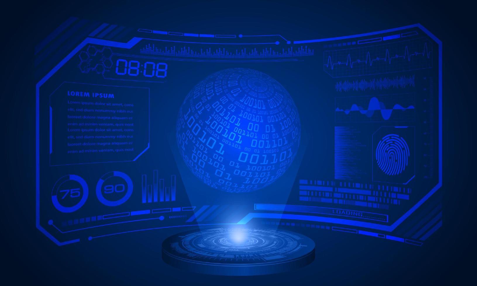 modern hud technologie scherm achtergrond vector